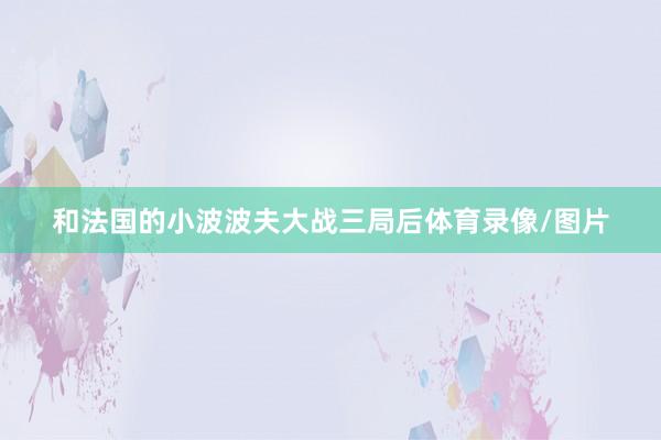 和法国的小波波夫大战三局后体育录像/图片
