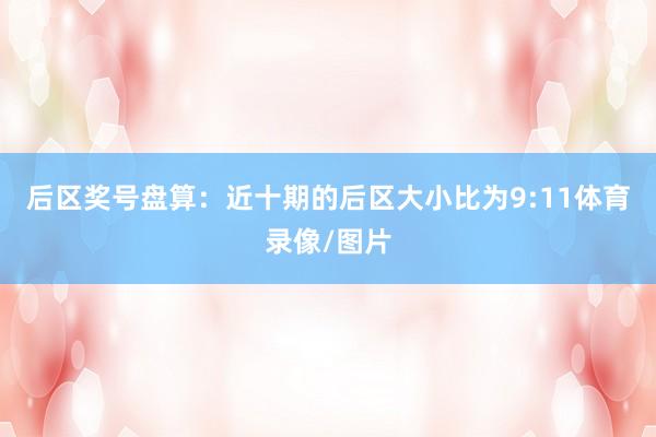后区奖号盘算：近十期的后区大小比为9:11体育录像/图片