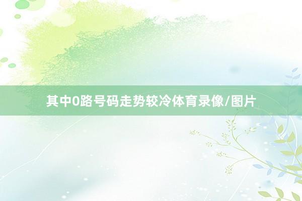 其中0路号码走势较冷体育录像/图片