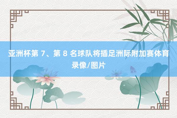 亚洲杯第 7、第 8 名球队将插足洲际附加赛体育录像/图片