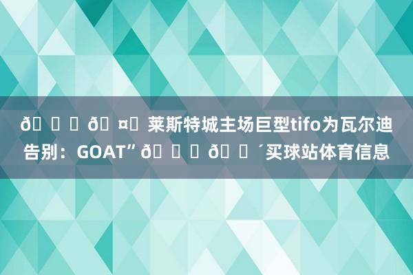 💙🤍莱斯特城主场巨型tifo为瓦尔迪告别：GOAT”🐐🏴买球站体育信息
