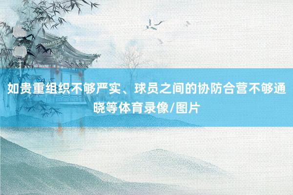 如贵重组织不够严实、球员之间的协防合营不够通晓等体育录像/图片