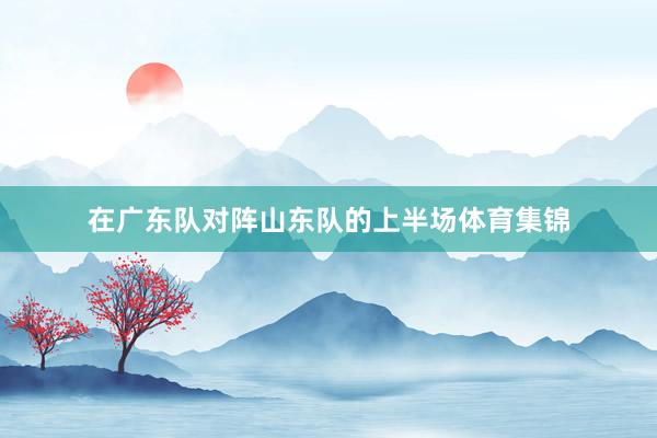在广东队对阵山东队的上半场体育集锦