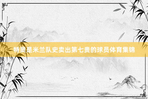特奥是米兰队史卖出第七贵的球员体育集锦