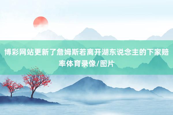 博彩网站更新了詹姆斯若离开湖东说念主的下家赔率体育录像/图片