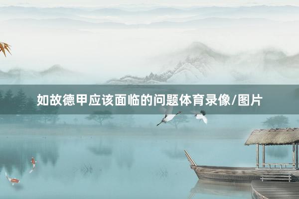 如故德甲应该面临的问题体育录像/图片