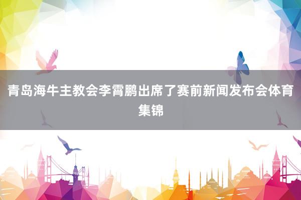 青岛海牛主教会李霄鹏出席了赛前新闻发布会体育集锦