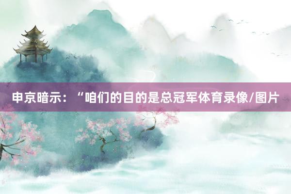 申京暗示：“咱们的目的是总冠军体育录像/图片