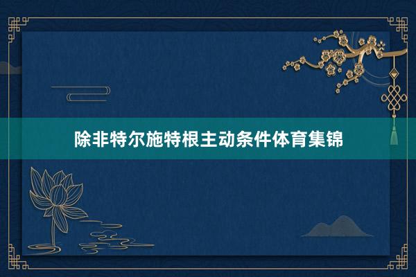 除非特尔施特根主动条件体育集锦