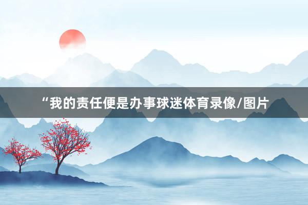 “我的责任便是办事球迷体育录像/图片