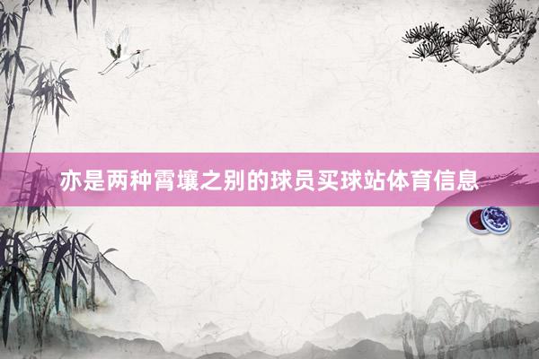 亦是两种霄壤之别的球员买球站体育信息