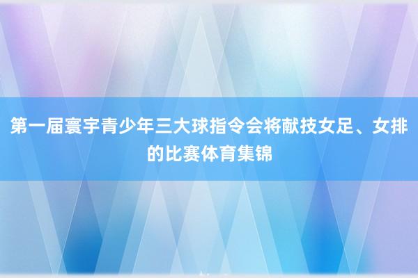 第一届寰宇青少年三大球指令会将献技女足、女排的比赛体育集锦