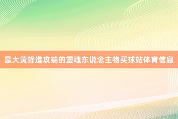 是大黃蜂進攻端的靈魂东说念主物买球站体育信息