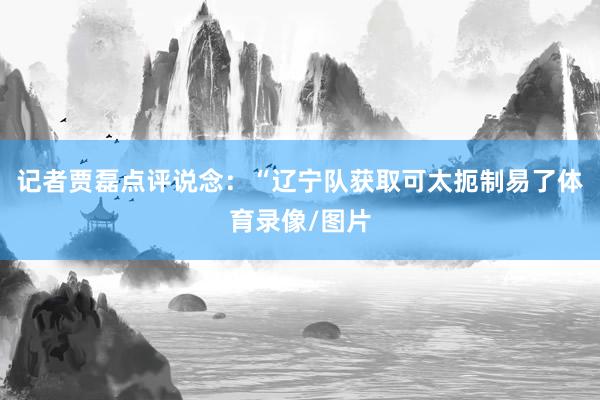 记者贾磊点评说念：“辽宁队获取可太扼制易了体育录像/图片