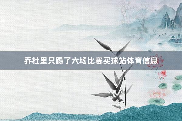 乔杜里只踢了六场比赛买球站体育信息