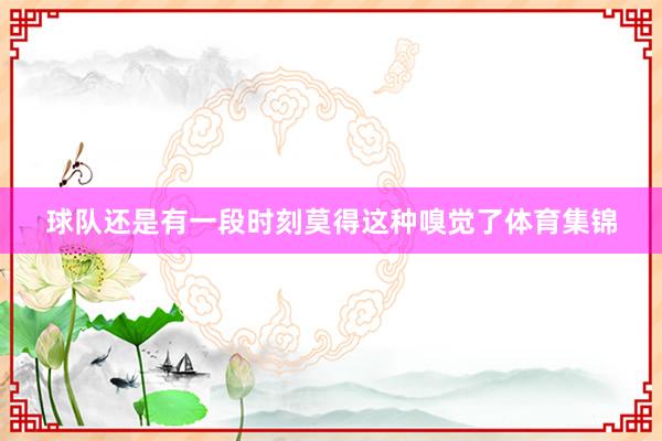 球队还是有一段时刻莫得这种嗅觉了体育集锦