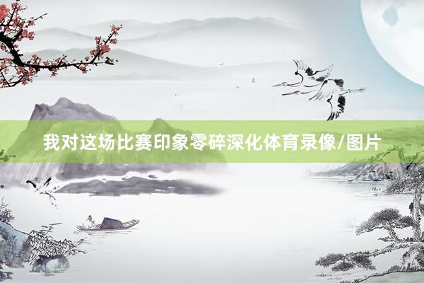 我对这场比赛印象零碎深化体育录像/图片