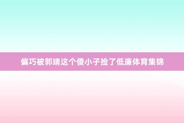 偏巧被郭靖这个傻小子捡了低廉体育集锦