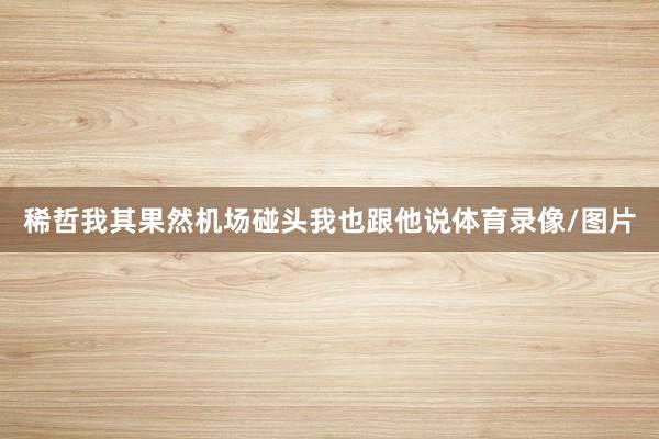 稀哲我其果然机场碰头我也跟他说体育录像/图片