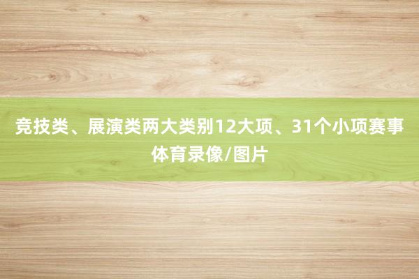 竞技类、展演类两大类别12大项、31个小项赛事体育录像/图片