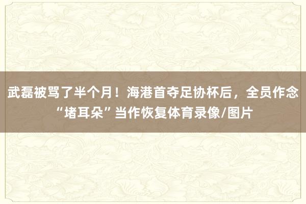 武磊被骂了半个月！海港首夺足协杯后，全员作念“堵耳朵”当作恢复体育录像/图片